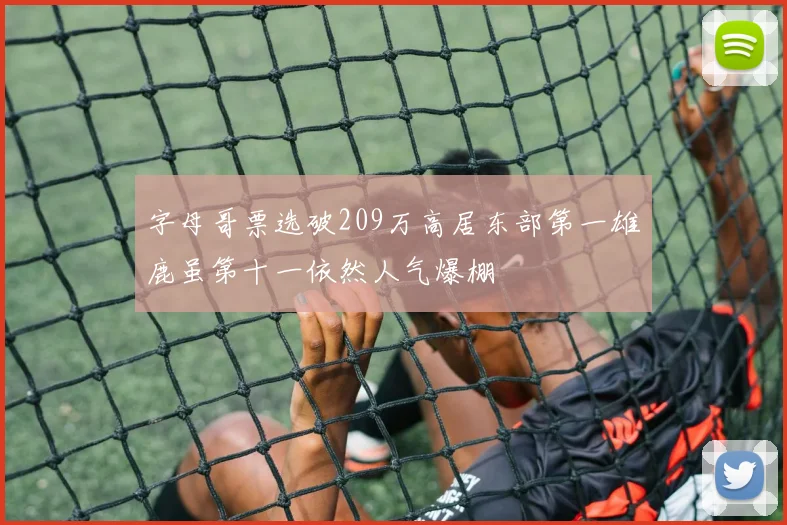 字母哥票选破209万高居东部第一雄鹿虽第十一依然人气爆棚